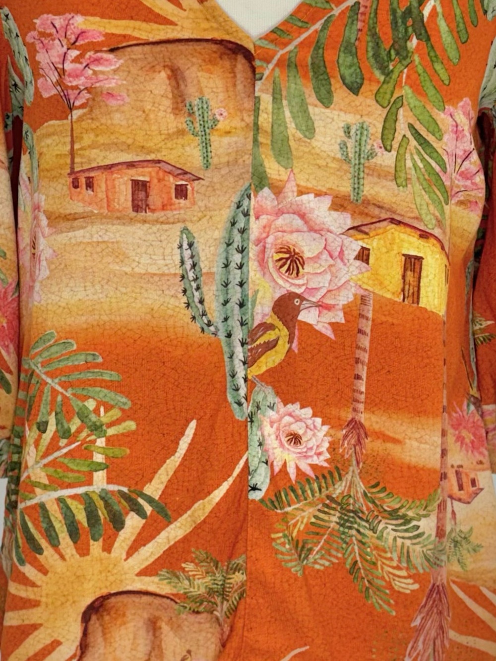 Lez a Lez rust Southwestern blouse